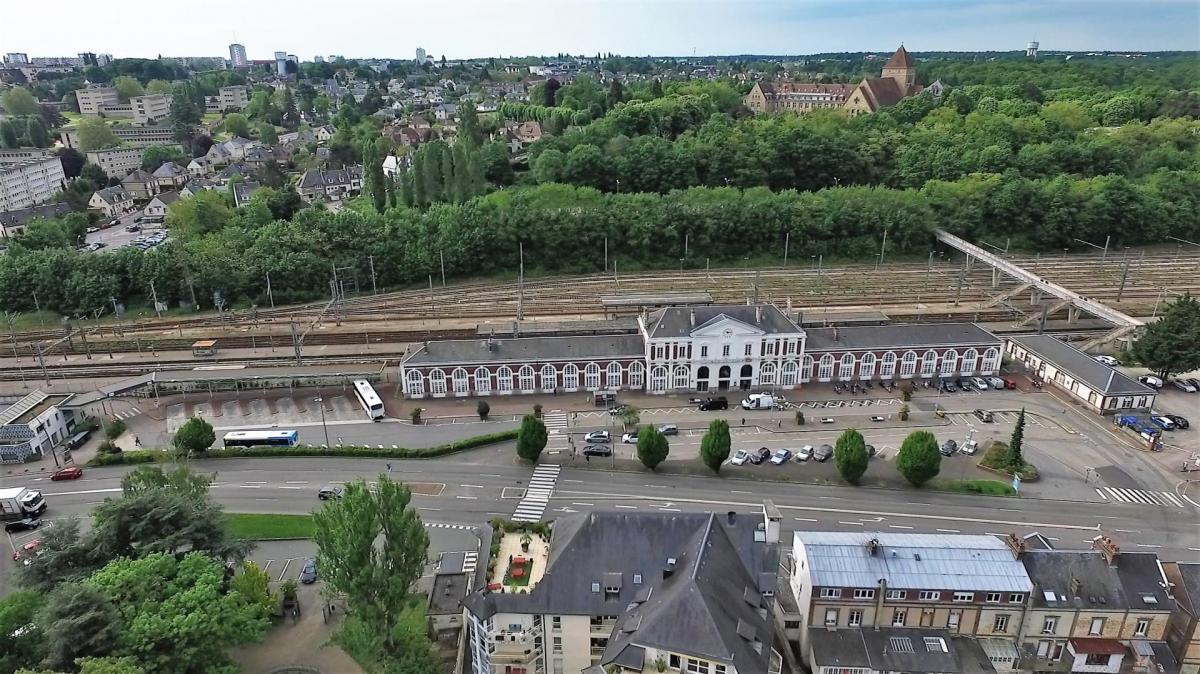 Newsletter n°47 evr-la-gare-d-evreux-en-vue-aerienne-par-drone