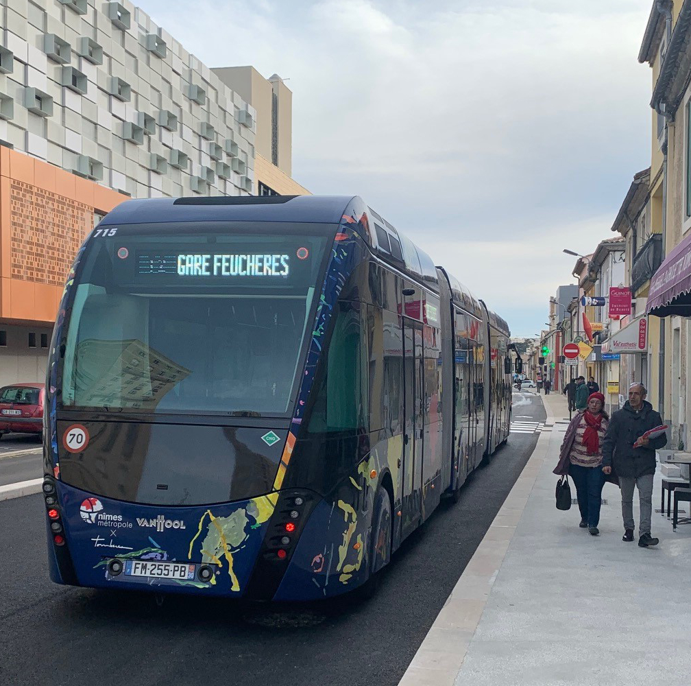 Mise en service du tram bus T2 à Nimes ! 2019-nim_01