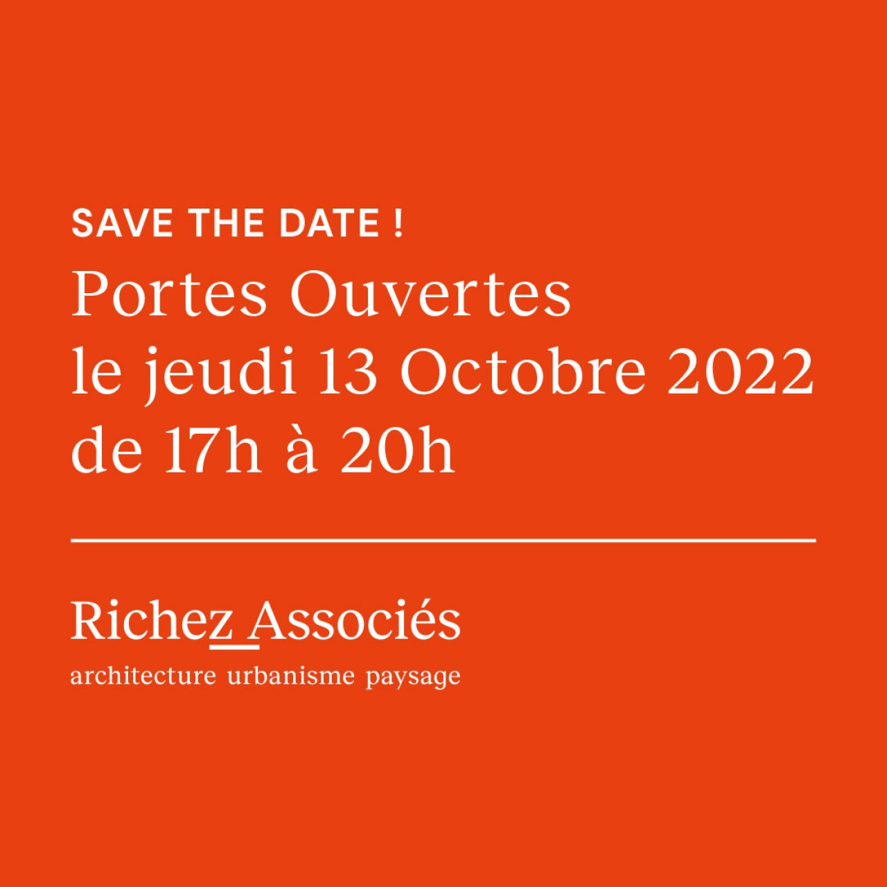 Opération Portes ouvertes chez Richez_Associés savethedate_brique