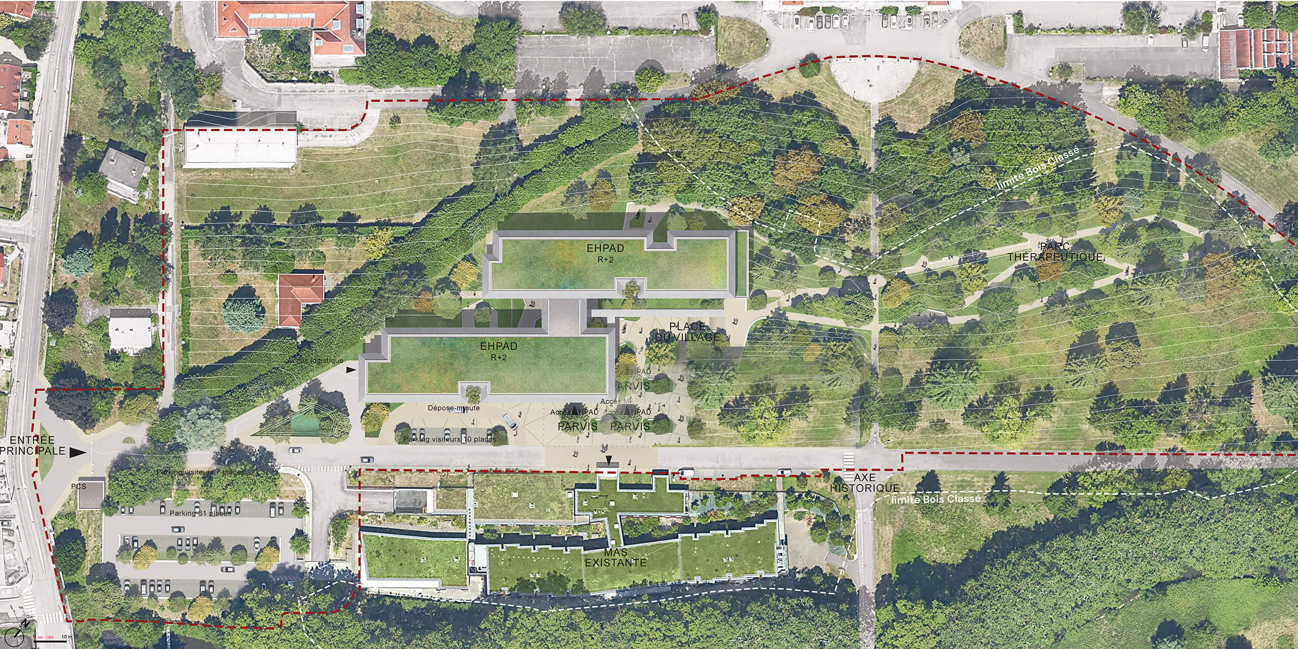 Au fil du Bois : <br>Un nouvel EHPAD <br>dans le Perray-Vaucluse hep_plan-masse-v2