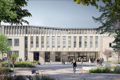L'hôtel de ville et d'agglomération et le musée Espace Napoléon lry_pers_parvis_vignette