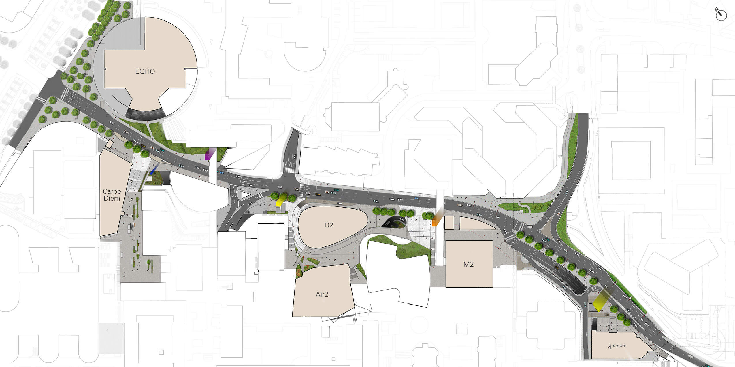 Le boulevard circulaire nord dbc_planmasse
