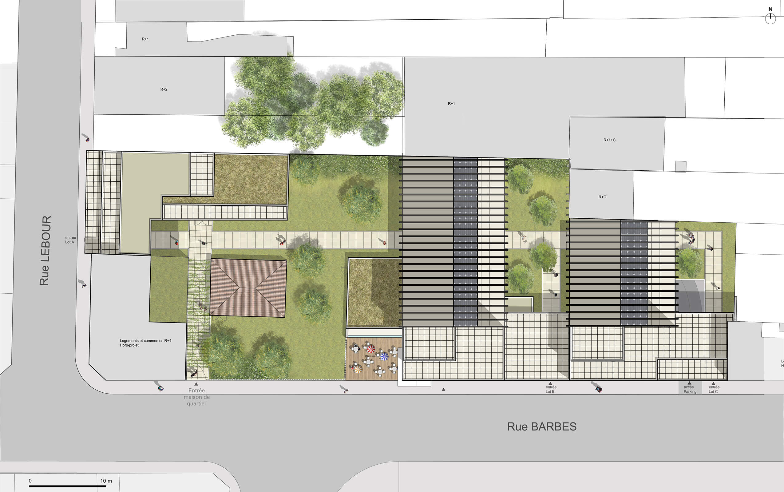Les logements <br>du quartier République mtr_plan-masse