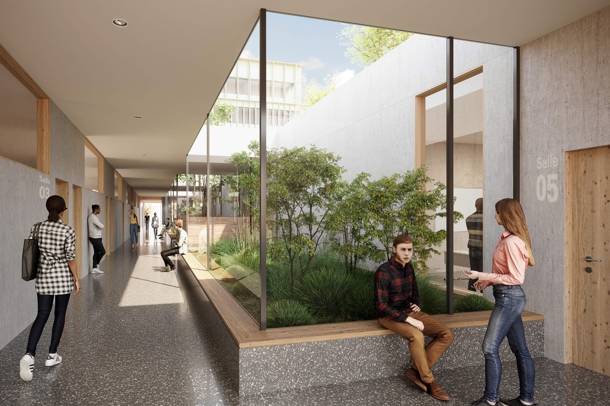 Le bâtiment 1ère Pierre du campus Val d’Europe sri_pers_03