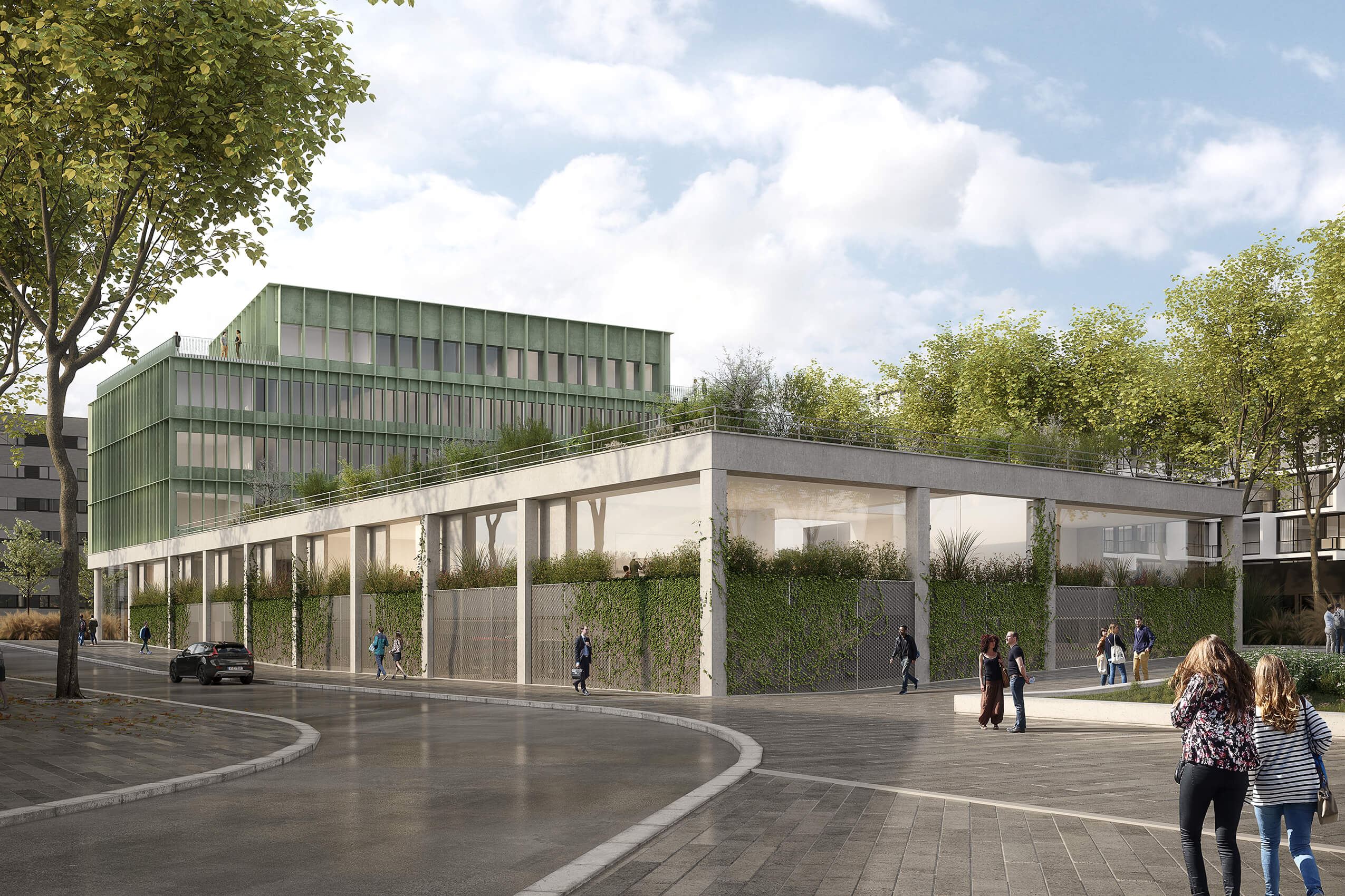 Le bâtiment 1ère Pierre du campus Val d’Europe sri_pers_02