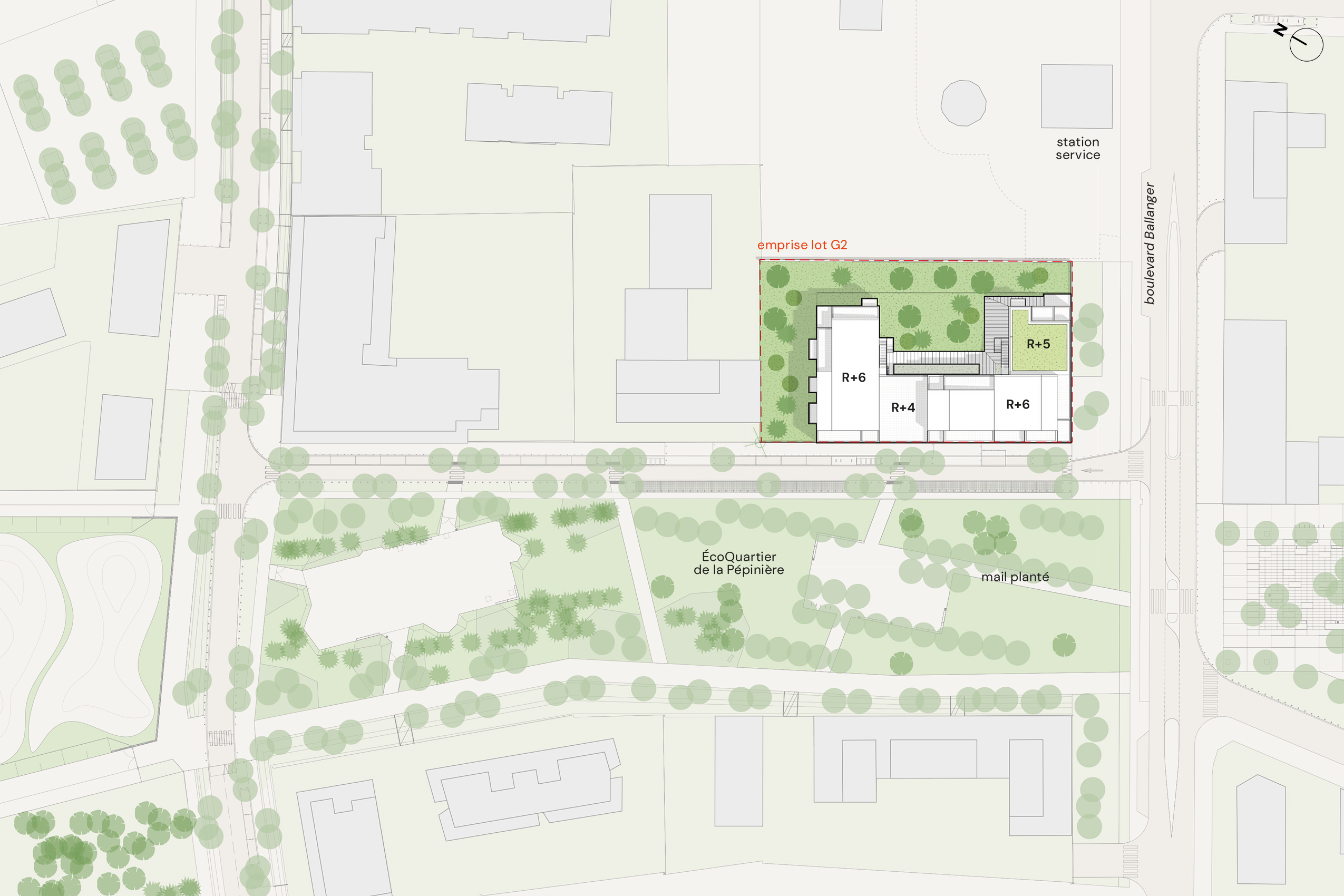 Un bâtiment biosourcé vip_plan-masse_h